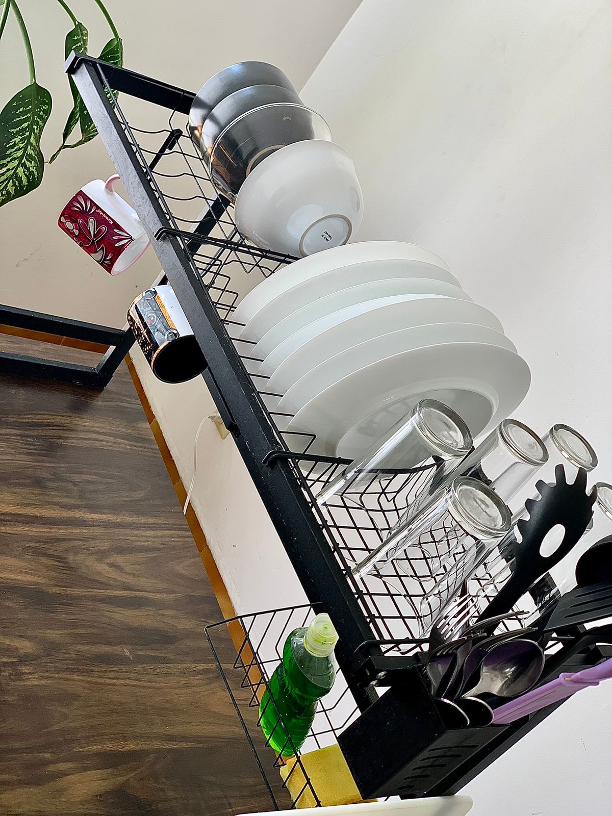Escurridor de Cocina Elevado de Acero